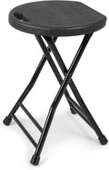 COOZMENT Folding Stool with Handle, Folding Chair,Folding Bar Stool with Non-Slip Feet,Indoor and Outdoor Foldable Stool for Adults(13"×11.5"×18")