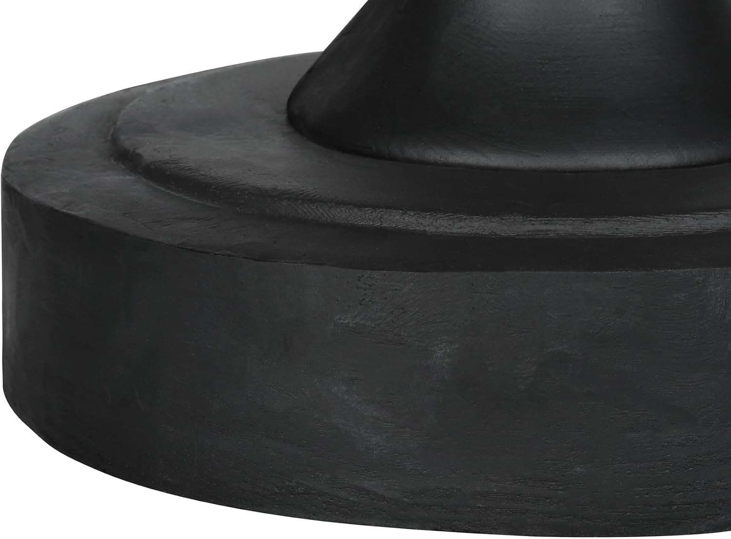 Monarch Specialties I 4162 Accent Table, 25" H, Indoor Or Outdoor, Bedroom, End, Living Room, Nightstand, Round, Side Table, Black, Transitional
