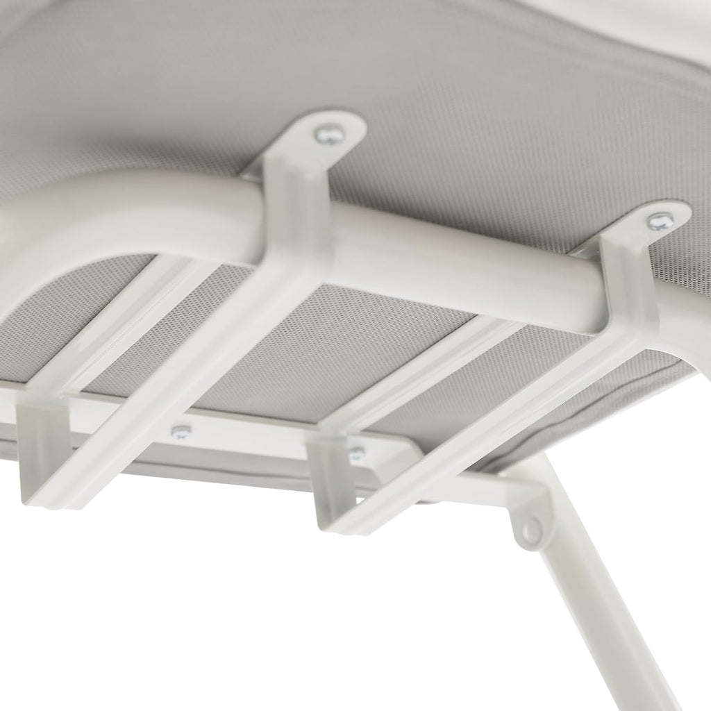 Folding Stool with Back 29.5 inch Tall Foldable Stool with Cushioned Padded Folding Bar Stools Metal Portable Chair Stools for Outdoor Indoor Kitchen Shop Cafe Garden Camping(White)