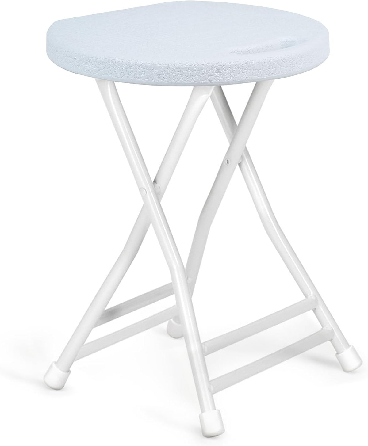 COOZMENT Folding Stool with Handle, Folding Chair,Folding Bar Stool with Non-Slip Feet,Indoor and Outdoor Foldable Stool for Adults(13"×11.5"×18")