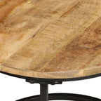 Nesting Tables 3 Pieces Solid Mango Wood | Space-Saving Design, Sturdy Tabletop, Versatile for Living Room, Bedroom, Office