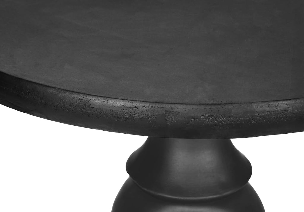 Monarch Specialties I 4162 Accent Table, 25" H, Indoor Or Outdoor, Bedroom, End, Living Room, Nightstand, Round, Side Table, Black, Transitional