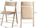 Folding Dining Chairs and Table Set, Space-Saving Dining Table and 2 Padded Steel Frame Folding Chairs(Wood), Drop Leaf Dining Table with Extra Large Storage Space and 2 Drawers