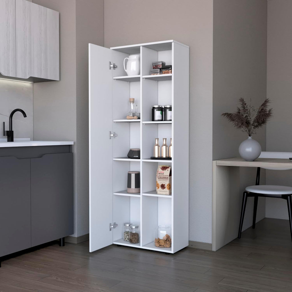 Multistorage Kitchen Pantry Lane: Modern White Kitchen Storage, Adjustable Shelves