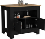 Kitchen Island Two Door Cabinet and Shelf with Multicolor | Ample storage with two doors and shelf for kitchen organization