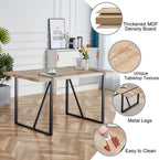 55'' Dining Table Set for 4, 4 Chair Dining Table Set | Dinner Table Set for 4,Modern Wood Kitchen Table with Fabric Chairs Set of 4,Ideal for Kitchen Dining Room