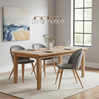 FurnitureR Dining Chairs Set of 2, Upholstered Velvet Mid Back Armless Accent Chair with Wood Legs for Home, Kitchen, Bedroom, and Living Room, Grey