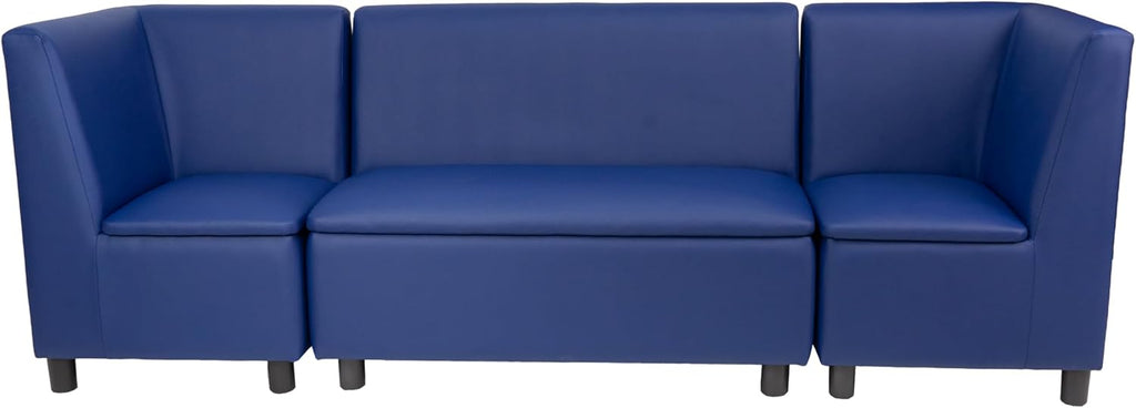 FDP Kid Comfort Collective Modular Corner Chairs with Sofa, 3-Piece Set - Navy