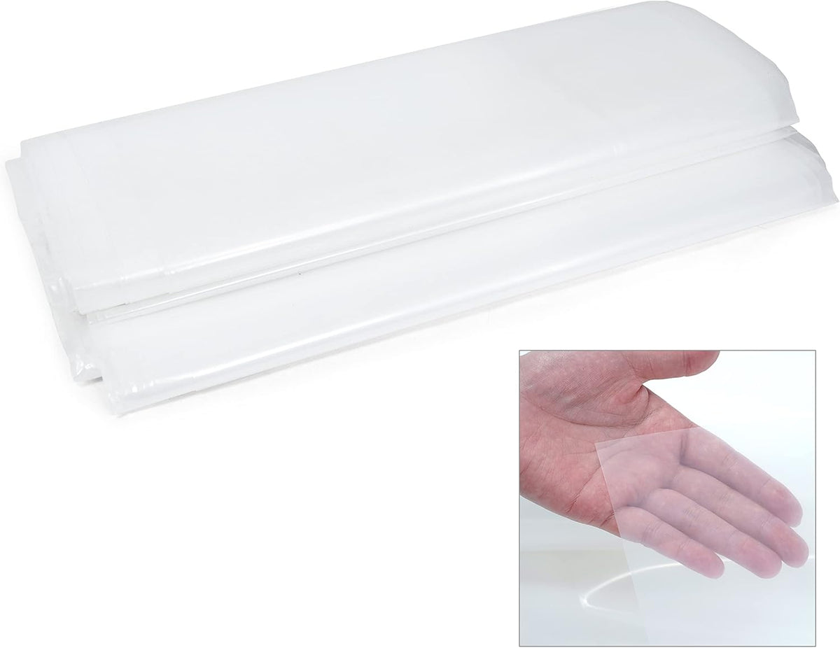 CAPHAUS 6 mil Clear Greenhouse Plastic Sheeting, 4-Year UV Resistant Polyethylene Film, Hoop House Cover for Horticulture, Gardening, Farming and Agriculture, 90% Light Transmittance, 25’ x 40'