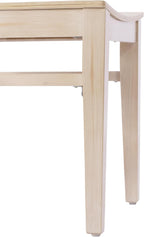 Flash Furniture Naples Commercial Solid Wood Dining Chair, Curved Backrest, Sturdy Mortise and Tenon Construction, Antique White