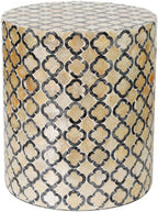Bedside/Sofa Side Table – Shell-Style Accent Table (Suitable for Living Room, Balcony, or as a Coffee Table/Drum Stool)