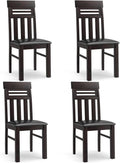 Giantex Wooden Dining Chairs Set of 4, High Back Dining Room Chairs with Padded Seat & Rubber Wood Frame, PU Leather Farmhouse Side Chairs for Kitchen Living Room
