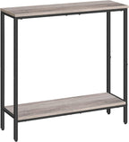HOOBRO 29.5" L Narrow Console Table, 8.7" D Small Entryway Table | Sofa Table Behind Couch with 2-Tier Storage Display Shelves for Hallway, Foyer, Living Room, Bedroom