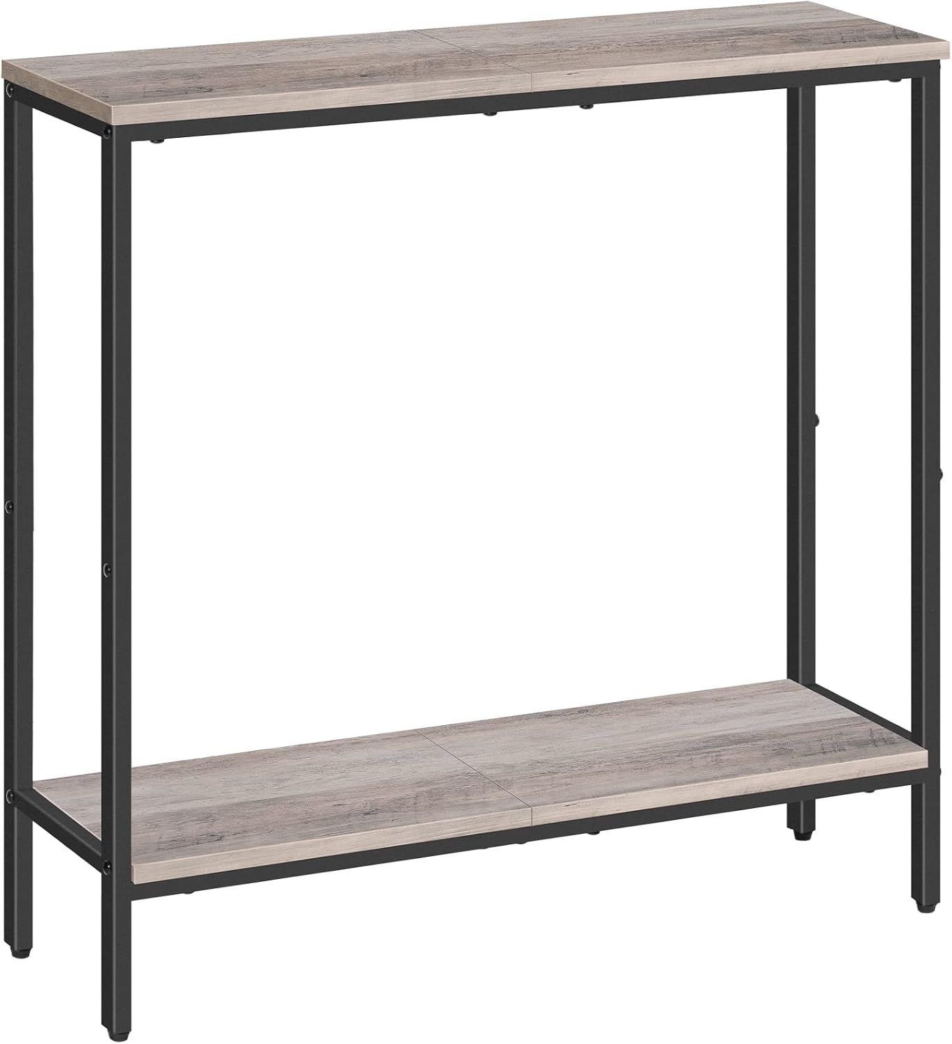 HOOBRO 29.5" L Narrow Console Table, 8.7" D Small Entryway Table | Sofa Table Behind Couch with 2-Tier Storage Display Shelves for Hallway, Foyer, Living Room, Bedroom