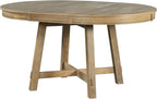 ERYE Farmhouse Style Wooden Dining Table 42-Inch Functional Extendable Round Dining Table with 16" Leaf and X-Cross Legs,Oval Wooden Diningtable for Home Apartment Diningroom, Natural Wood Wash
