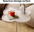 Bedside Table; Glass Coffee Table/Side Table with Stainless Steel Base—Suitable for Living Room or Balcony