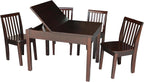 IC INTERNATIONAL CONCEPTS Kids Table and 4 Chair Set, Mission Style Juvenile Furniture, Perfect for Playroom or Study Area - Rich Mocha Finish