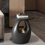 Round Side Table, Nightstand, Stylish Sofa Accent Table, Suitable for Living Room, Bedroom, Balcony