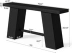 LITTLE TREE 70.8-Inch Long Black Console Table for Entryway, Narrow Modern Sofa Table for Entry, Hallway, Behind Couch, Living Room, Foyer, Entrance, Front Door