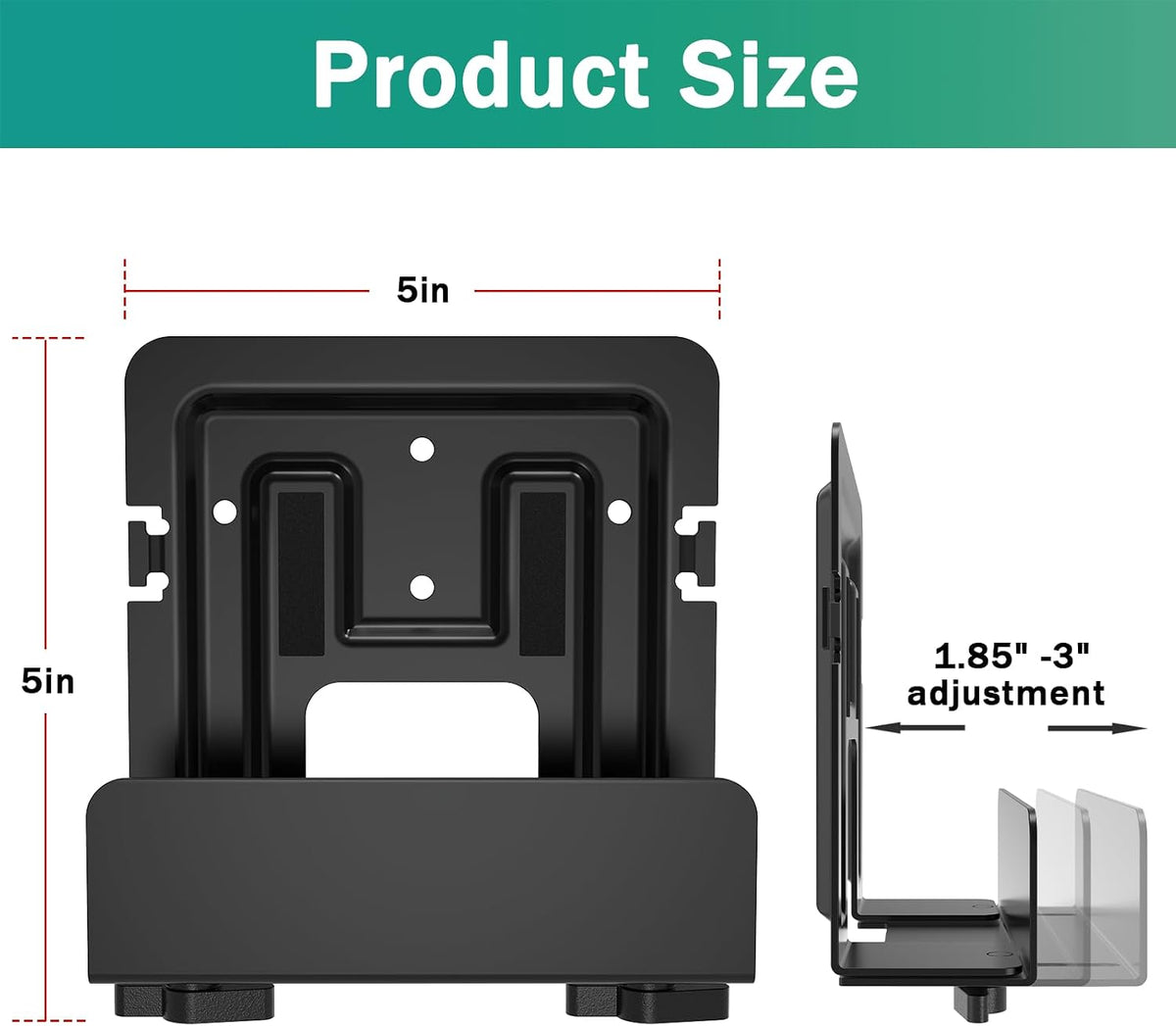 Cable Box Mount, Adjustable Wall Mount for Small and Wide Devices- 1 PCS | Modem Mount,Wall Mount Bracket Compatible for Cable Boxes, Modems, DVD Players,PS3, PS4, Xbox One S