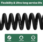 Short Garden Hose 5 ft x 5/8" Female to Female, Heavy Duty Small Water Hose Extend Connector, Leak-Free Connections Hybrid Rubber Leader Hose with 3/4" Double GHT Fittings, Black