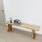 Elm Wood Dining Bench Bedroom BenchesIn Footrest Stool Accent Bench for Entryway Dining Room Living Room Bedroom End of Bed Long 63IN