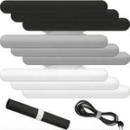 9 Pcs Wrapping Paper Holder Clips - Silicone Covered Metal Stabilizer Slap Bands for Christmas Gift Poster Home Storage (White/Black/Grey)
