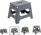 Arregui TB-027-G - Multi-purpose folding stool, 290 x 220 x 270mm, Grey.