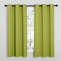 NICETOWN Blackout Curtains 50 inches Length for Laundry Room, Fresh Green, 2 Panels, 42" Wide, Thermal Insulated Decoration Drapes for Short Window