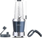 La Reveuse Personal Size Smoothie Blender Pro, 1000W High Speed with 24oz To-Go Cup, Ideal for Smoothies,Protein Shakes, Frozen Drinks, Food Prep, Gray