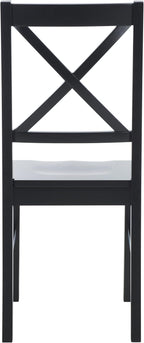 SAFAVIEH Home Collection Akash Farmhouse Black Dining Chair Set of 2