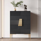 Entryway Cabinet Modern Sideboard Large Capacity Storage Cabinet Living Room Tall Solid Wood Drawer Storage Cabinet Sideboard Storage Cabinet(B)