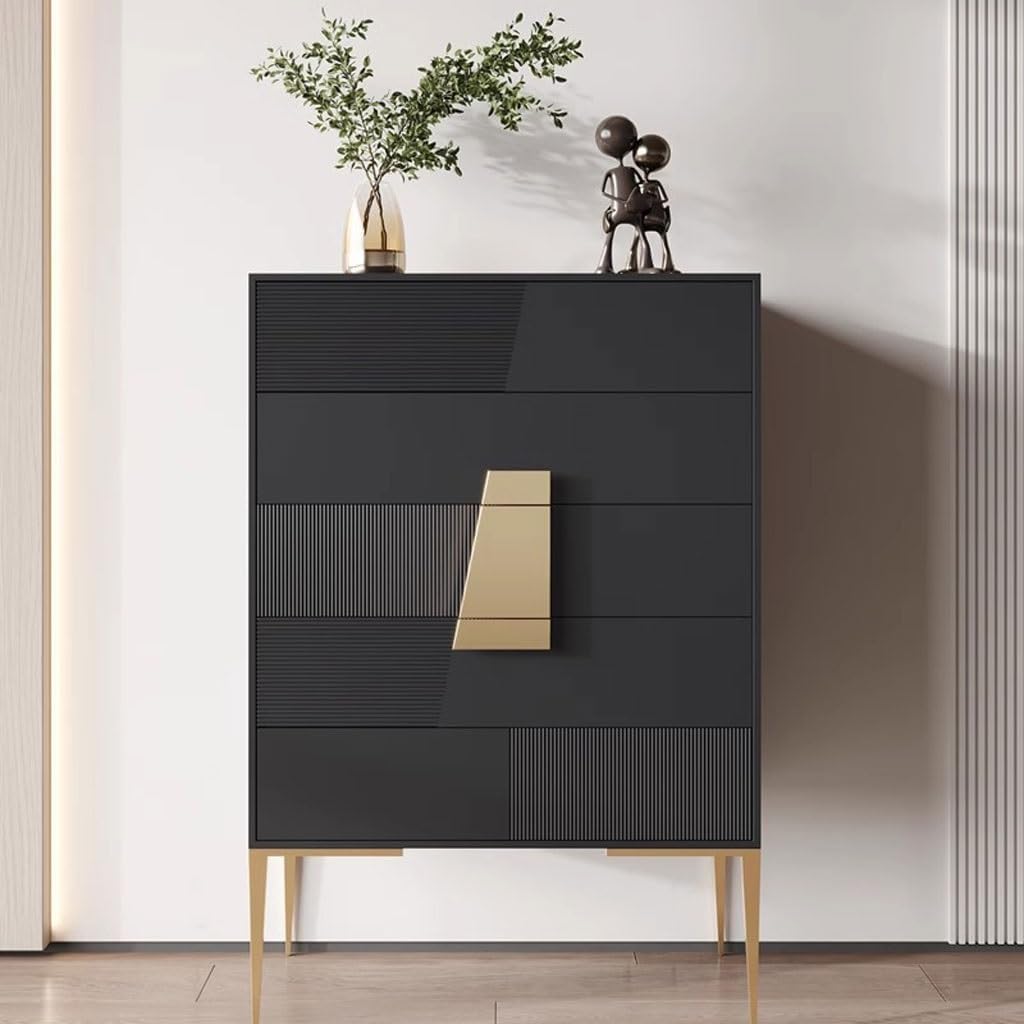 Entryway Cabinet Modern Sideboard Large Capacity Storage Cabinet Living Room Tall Solid Wood Drawer Storage Cabinet Sideboard Storage Cabinet(B)