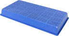 SUNPACK 10" x 20" Heavy Duty Mesh Plastic Seed Starting Tray, Blue, 2.3" (Pack of 10) - Ensures Water Drainage and Aeration, Perfect for Greenhouses or Indoor Gardening