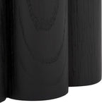 SAFAVIEH Couture Collection - Roxiella Black Solid Wood & Round Marble Top Accent Table, Pedestal Design, Sculptural Modern Side Table (SFV9732B)