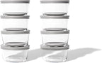 16-Piece Glass Food Storage Containers Set (8 Containers + 8 BPA-Free Lids) | 1-Cup, Leakproof | Microwave, Freezer, Oven & Dishwasher Safe | Ideal for Meal Prep & Pantry Organization