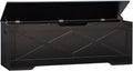 55.1" Storage Bench,Storage Chest for Entryway, Mudroom & Bedroom | 55.1L”x15.7W”x19.1H” Wooden Storage Bench,Storage Trunk with 2 Safety Hinges,Supports 220 lb,Easy Assembly( Black)