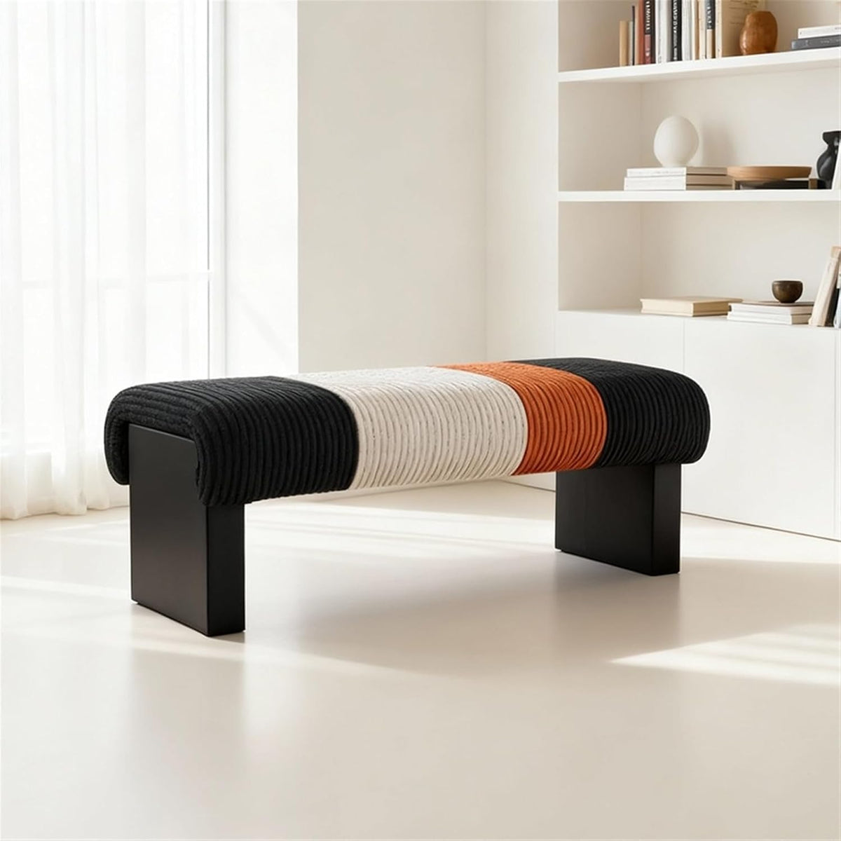 Modern Bed end Bench Bedroom Living Room Dressing Shoe Changing Entryway(Medium)