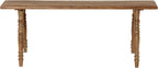 East at Main Skinny Wooden Bench for Entryway Hallway or End of Bed Handmade Solid Wood Bench with Turned Legs Farmhouse Rustic French Country and Modern Style