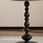 Vintage Round Side Table Small Space End Table for Couch Living Room Stable Metal Base Coffee Table Irregular Nightstand