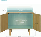 Home Zone Living Stackable Storage Cube End Table with Door or Shelf Options, Modular Bookshelf or Side Table for Living Room or Office