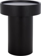 SAFAVIEH Home Collection - Avony Modern Side Table, Black Metal Round Pedestal Accent Table, Fully Assembled (ACC5505A)