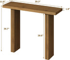 Fluted Solid Wood Console Table, Entryway Table