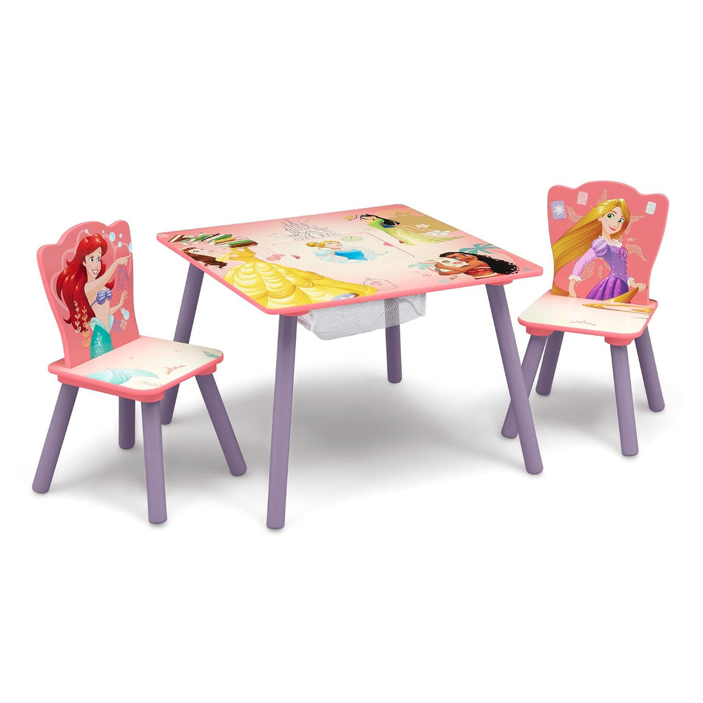 Delta Children Kids Table and Chair Set with Storage (2 Chairs Included) - Ideal for Arts & Crafts & Kids Easel and Play Station – Ideal for Arts & Crafts