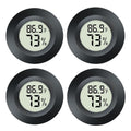 4 Pack Hygrometer Thermometer Digital Humidity Meter Indoor/Outdoor Humidity Monitor Reptile Thermo-Hygrometer for Greenhouse Humidors Terrarium Jars, Fahrenheit (℉) /Celsius(℃) (4)