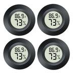4 Pack Hygrometer Thermometer Digital Humidity Meter Indoor/Outdoor Humidity Monitor Reptile Thermo-Hygrometer for Greenhouse Humidors Terrarium Jars, Fahrenheit (℉) /Celsius(℃) (4)