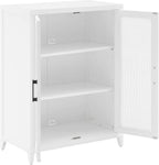 Crosley Furniture Milo Stackable Pantry Storage Cabinet with Shelves, Kitchen, Dining, or Laundry Room, White