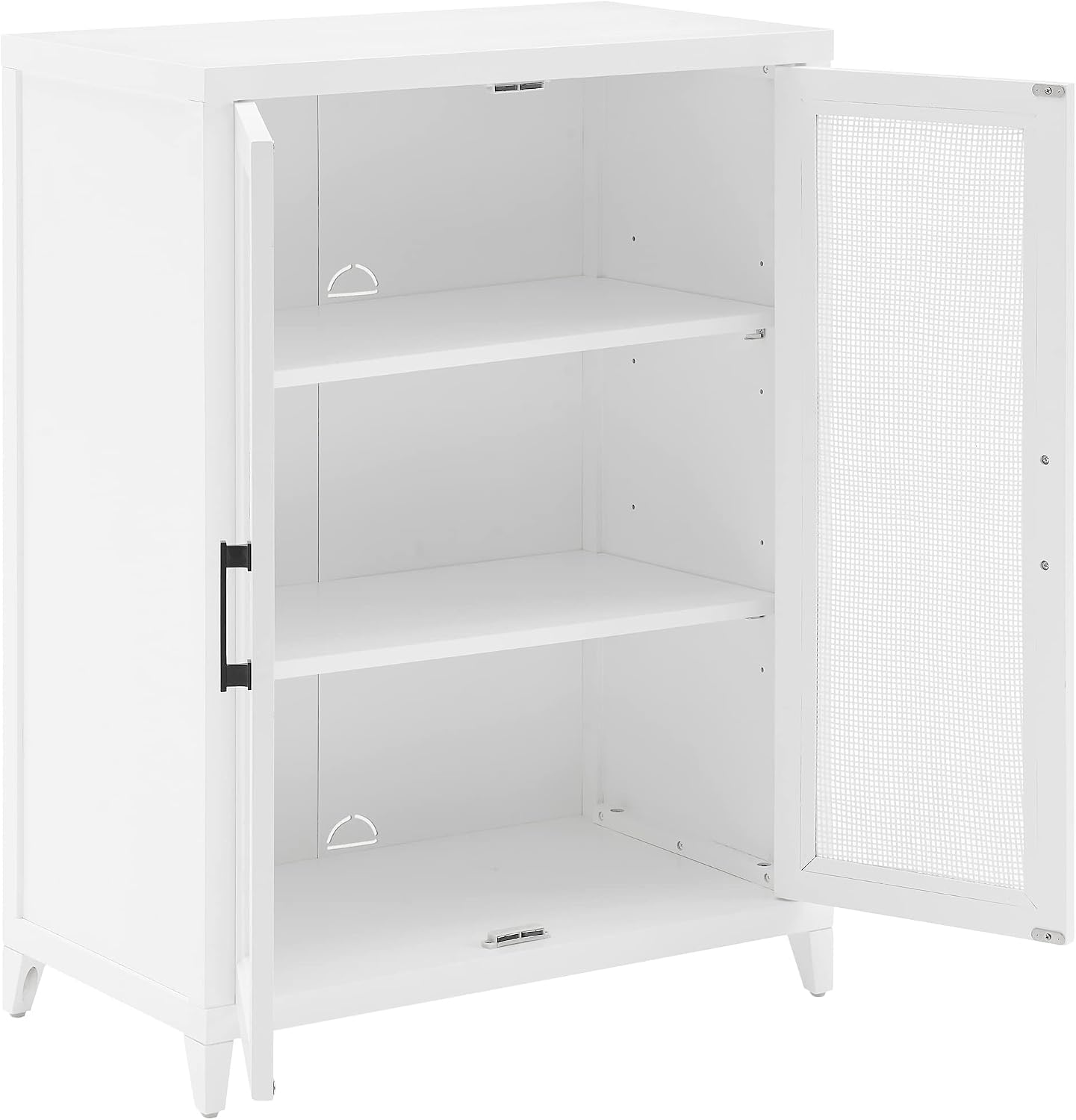 Crosley Furniture Milo Stackable Pantry Storage Cabinet with Shelves, Kitchen, Dining, or Laundry Room, White