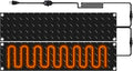 Riakrum 2 Pcs Heated Snow Melting Mats Outdoor, 10 x 30 in Winter Anti-Slip Heated Rubber Mat for Walkways Decks and Sidewalks, Snow and Ice Melting Pads Connection with 9.84 ft Power Cord