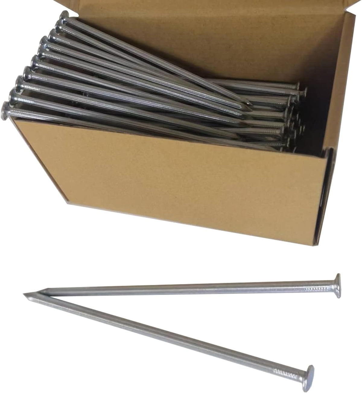 Metal Stakes, 8 Inch 22Pcs Galvanized Landscape Spikes,Garden Nails for Turf,Weed Barriers,Tent and More (22)